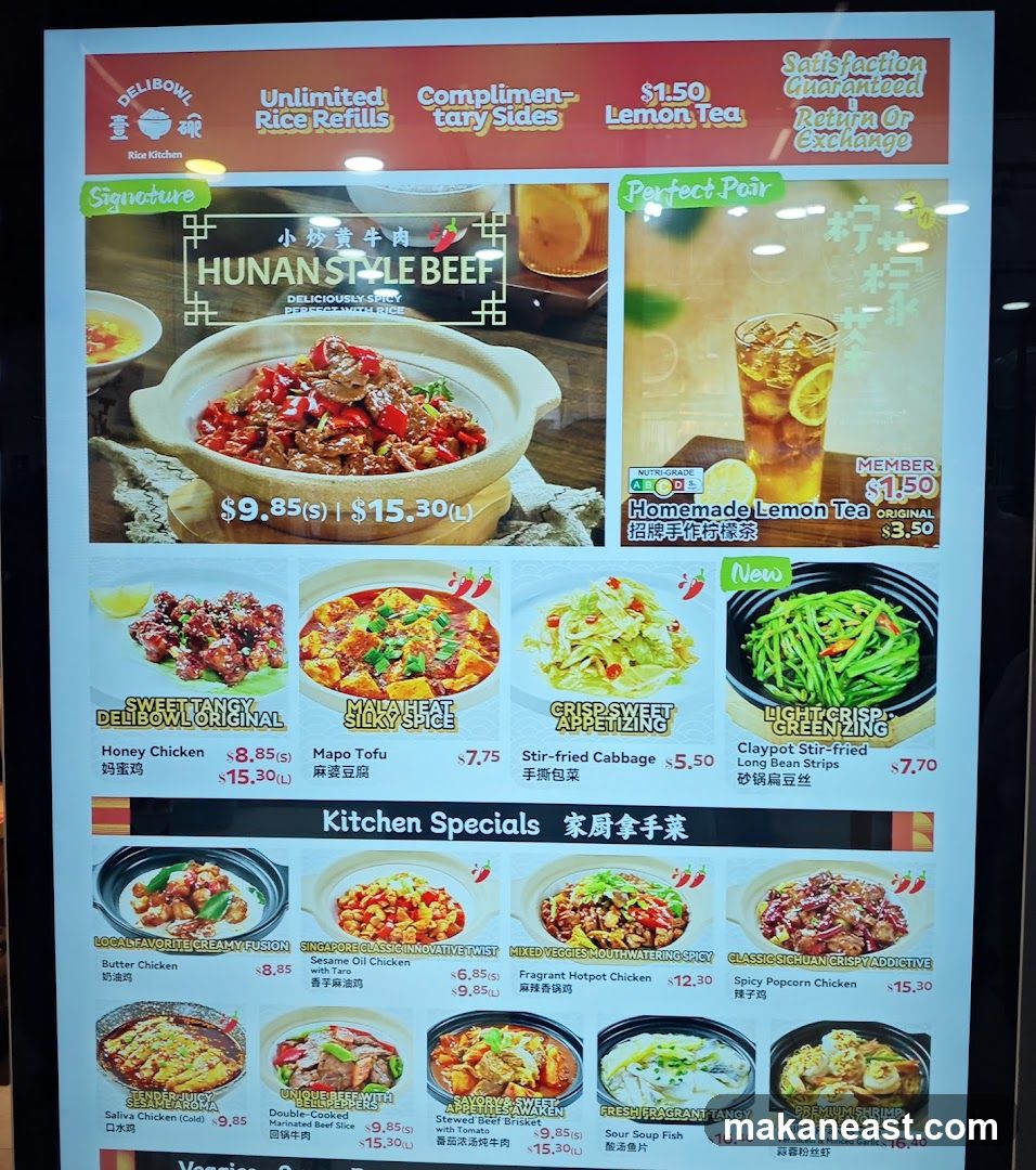 DeliBowl Menu