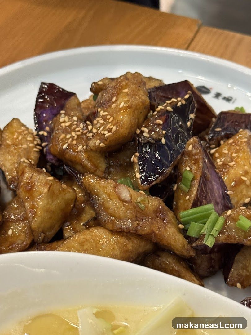 Fried Eggplant with Sesame Seeds