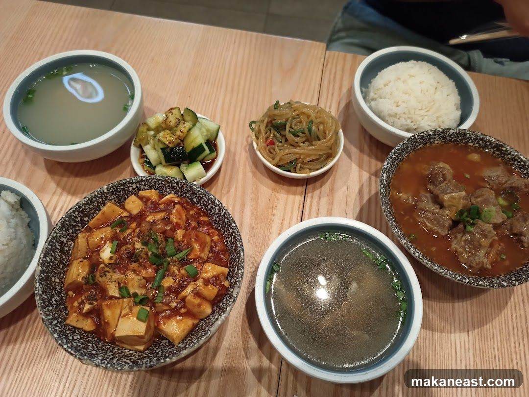 Table with various dishes