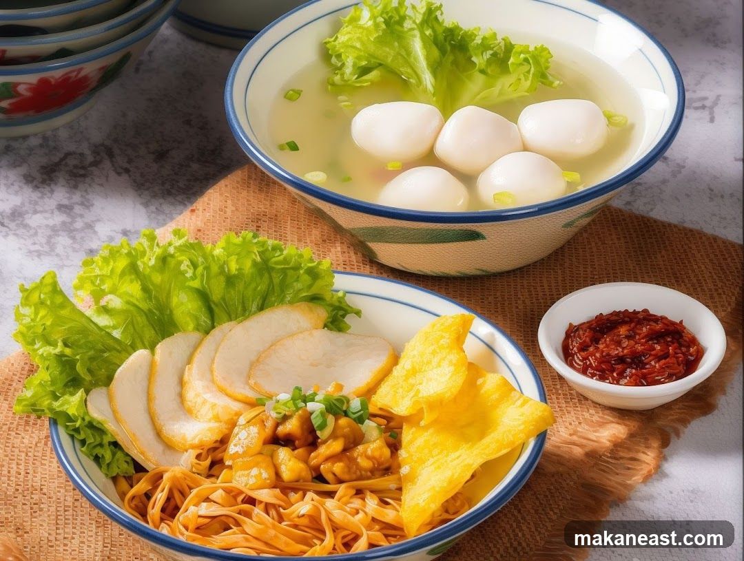 Noodle Dish with Fish Balls
