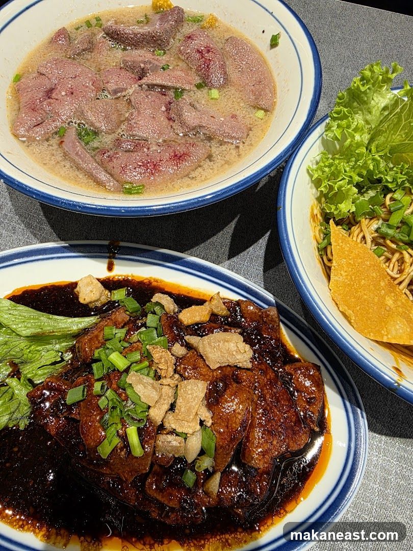 Three dishes of food