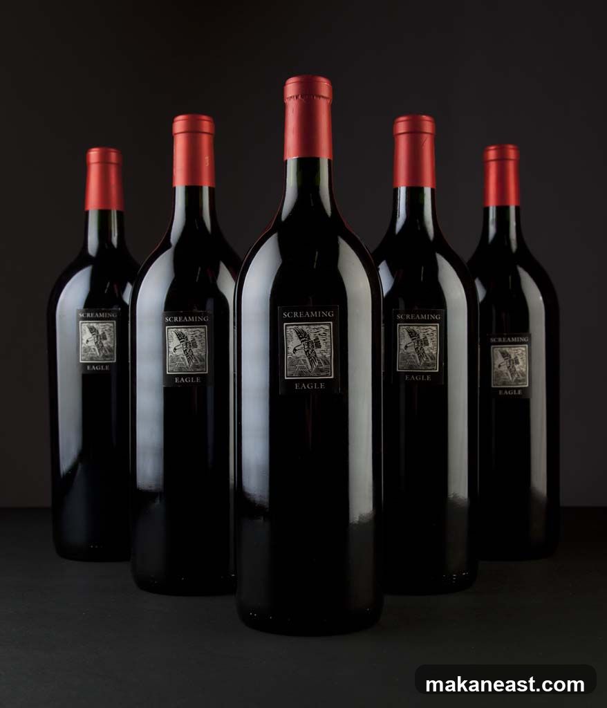 Five bottles of wine