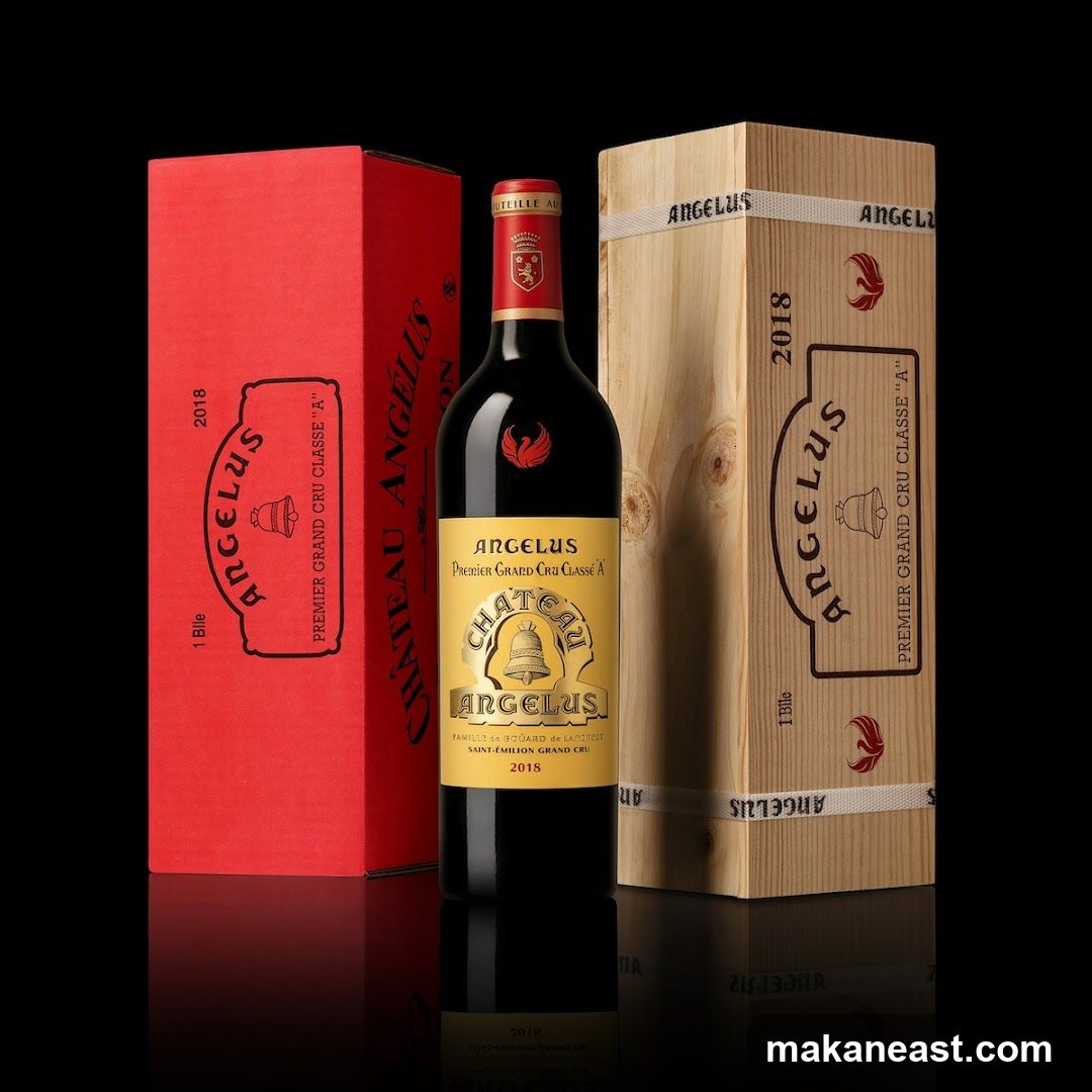 Chateau Angelus Wine Bottle and Presentation Boxes