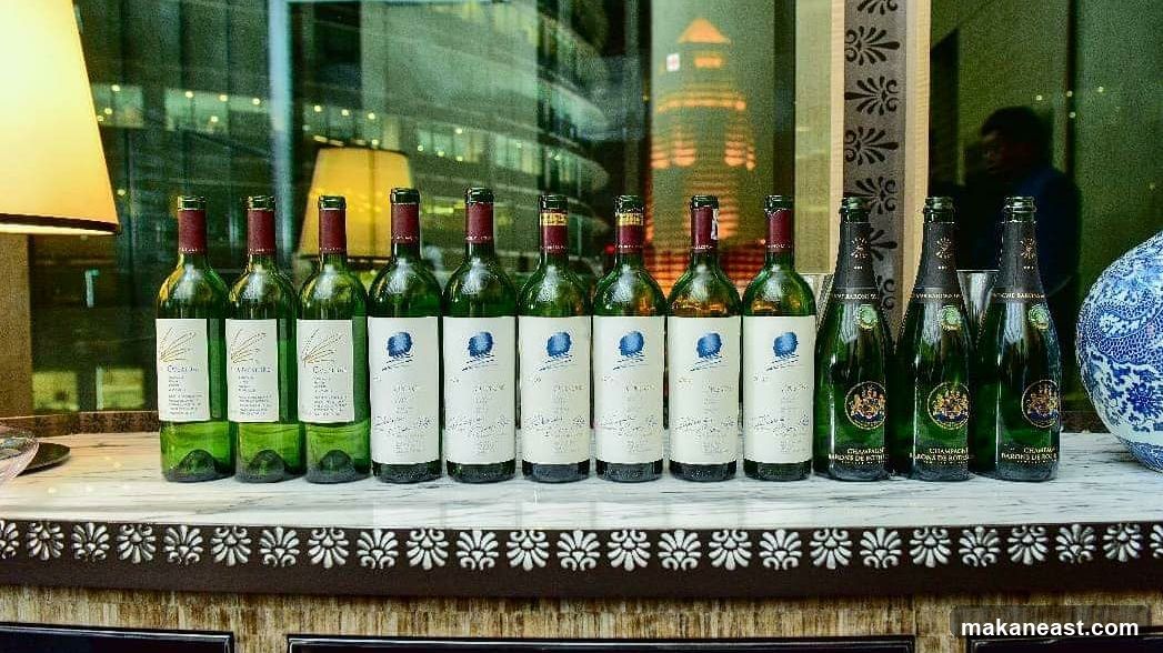 Wine Bottles on Display
