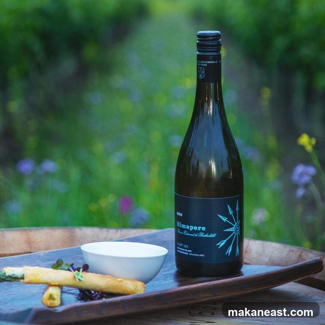 Wine bottle and appetizer