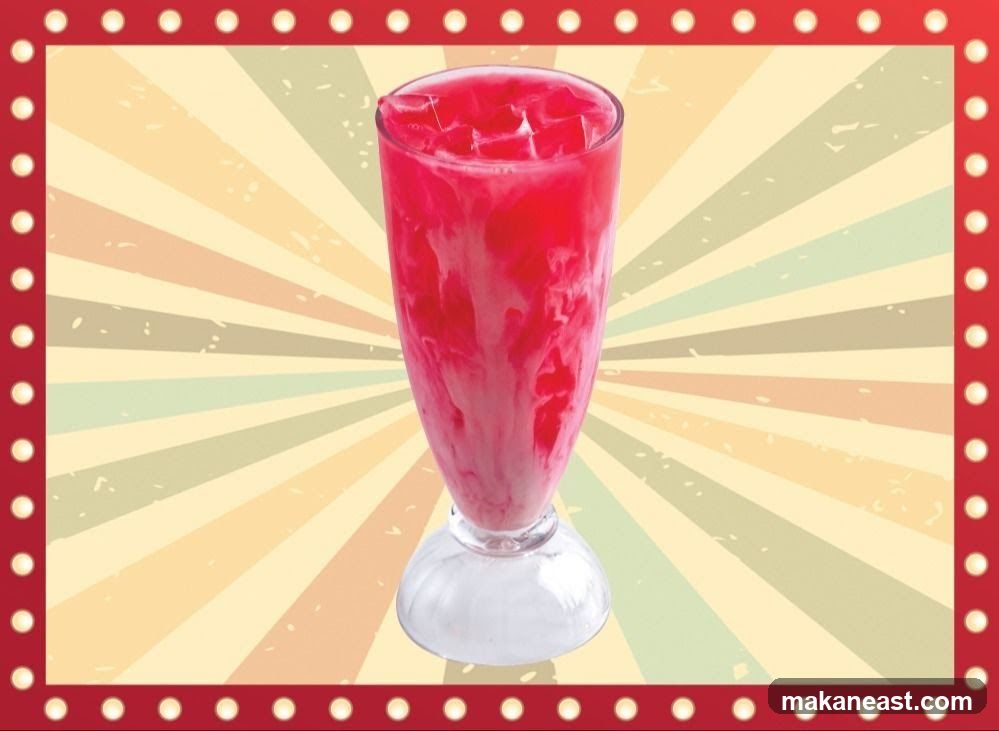 Pink Drink with Ice Cubes