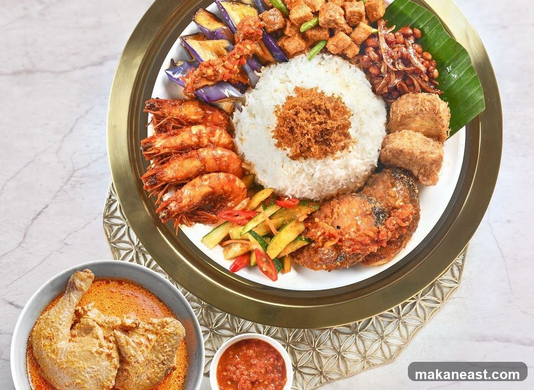 Platter of Indonesian Food