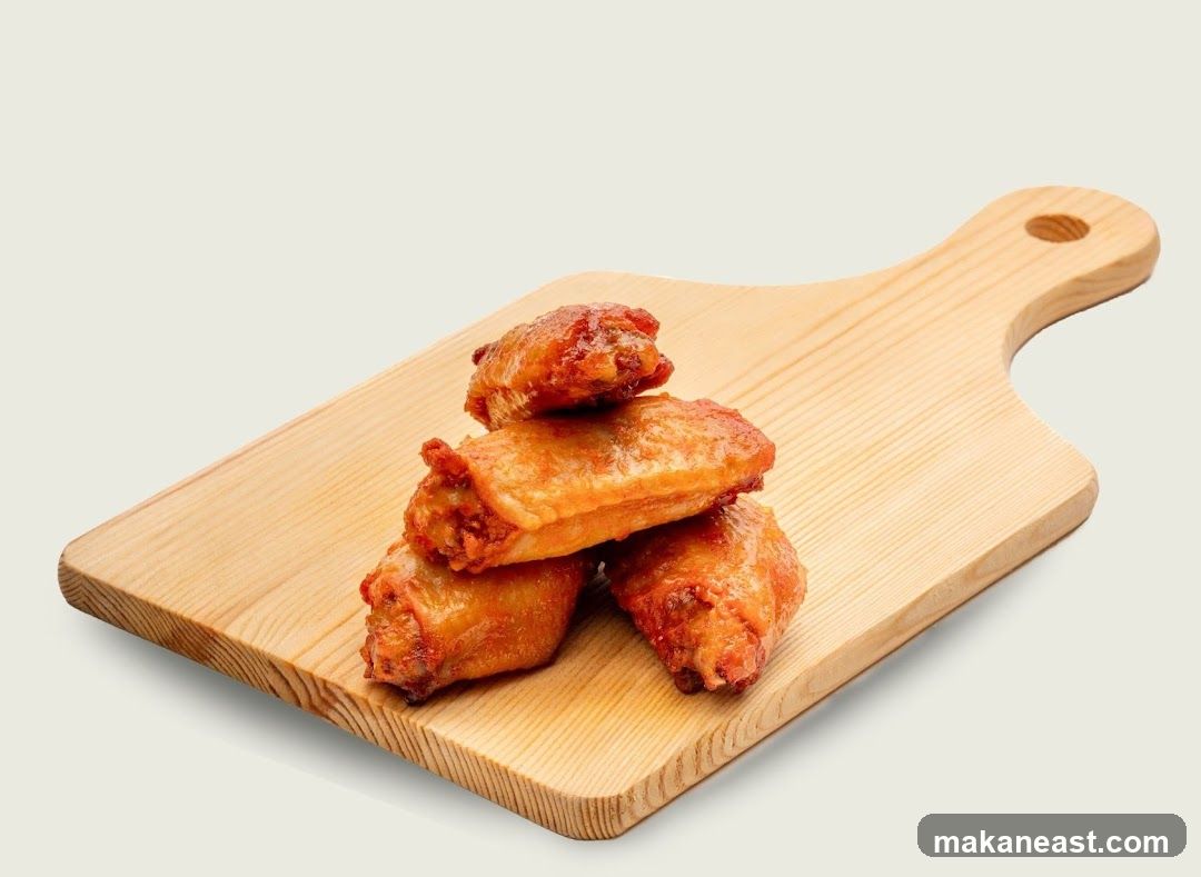Chicken Wings on a Cutting Board