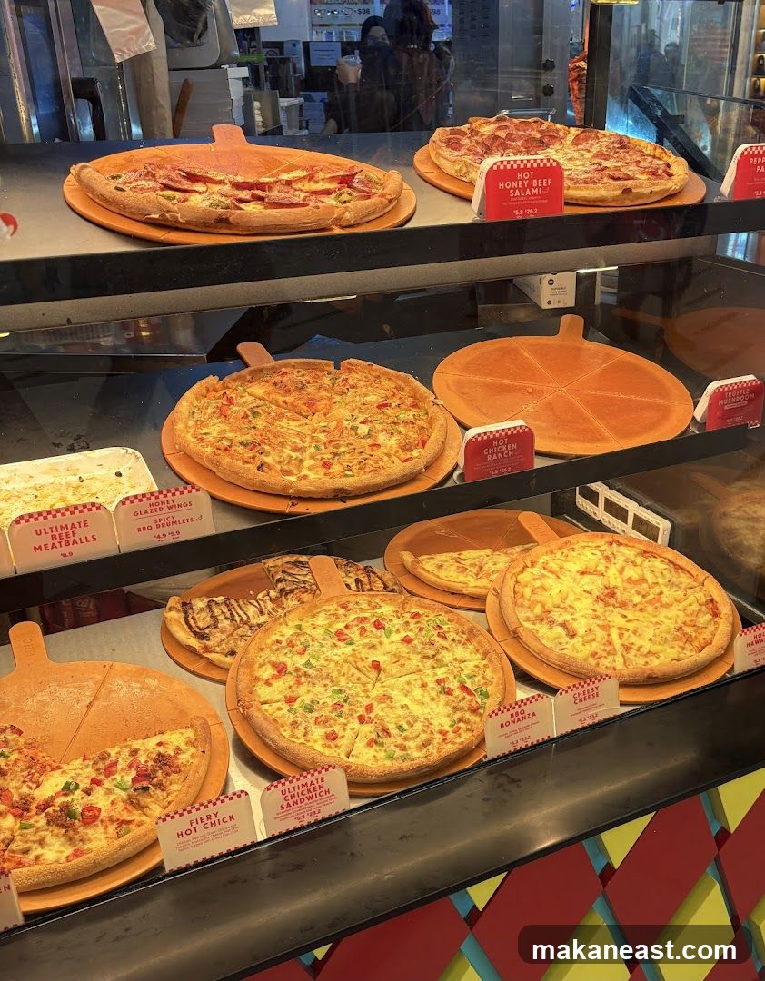 Pizzas on Display
