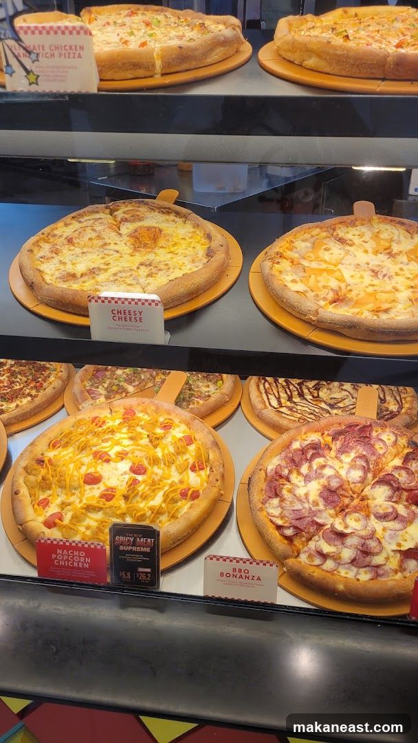 Pizzas on Display