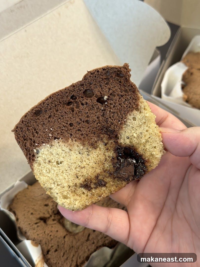 Chocolate Swirl Cake Slice