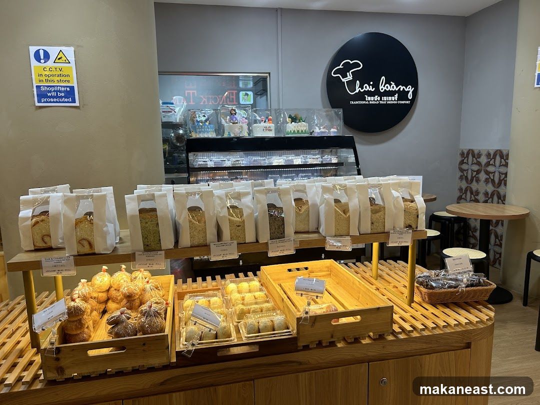Bakery Interior with Bread and Cakes