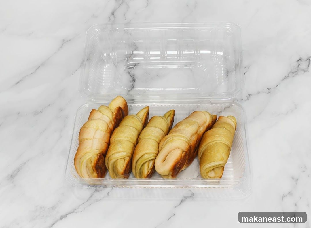 Croissants in a Plastic Container