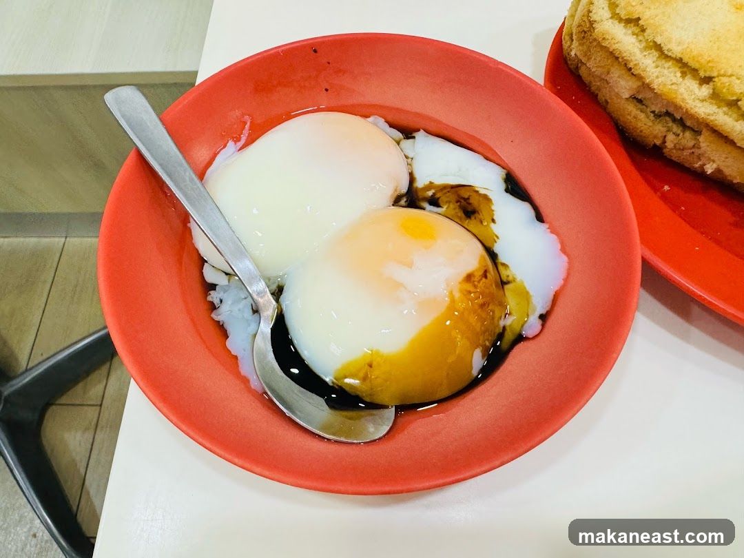 Soft-boiled eggs with toast