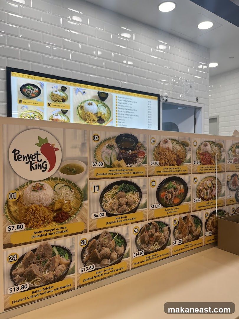 Penyet King Menu