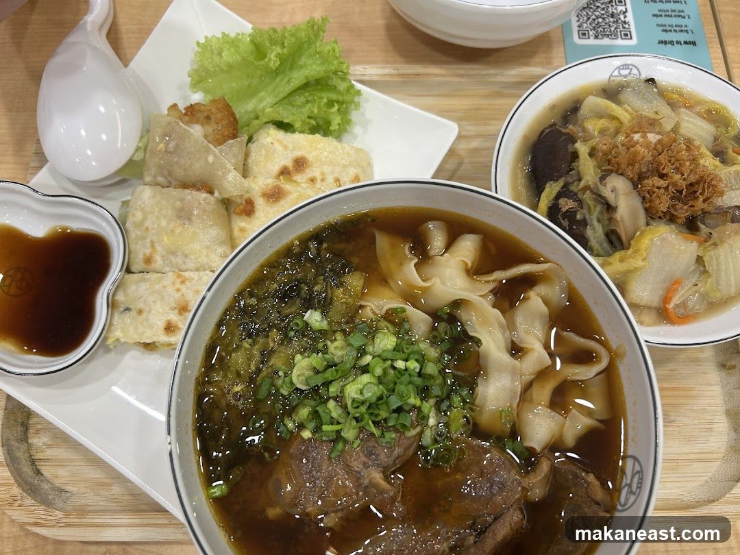 Beef Noodle Soup and Side Dishes