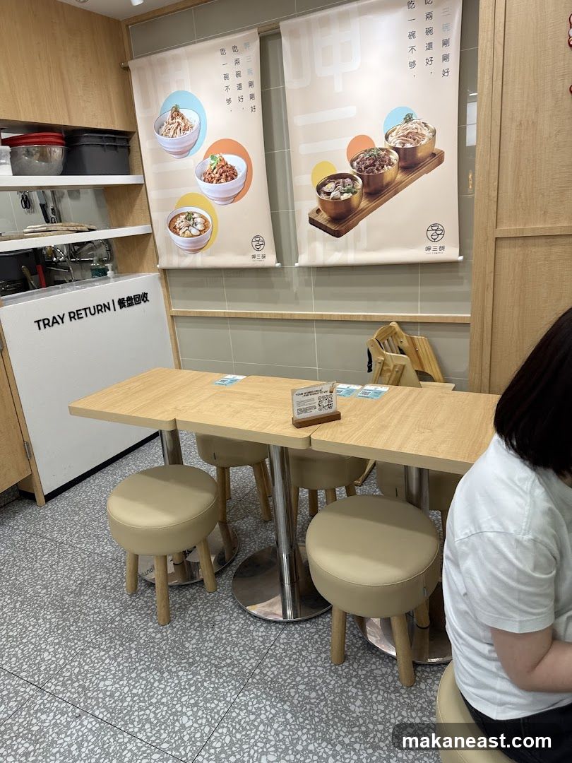 Restaurant Interior with Food Displays