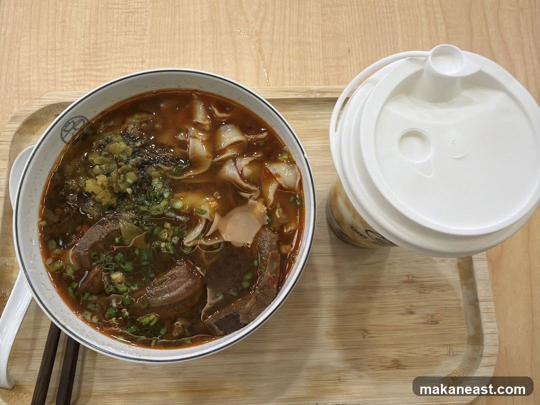 Beef Noodle Soup and Drink