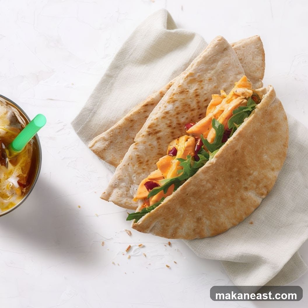 Pita Sandwich and Drink