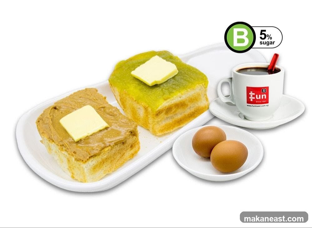 Toast Set with Coffee and Eggs