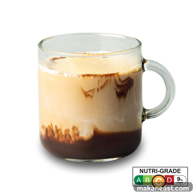 Iced Coffee with Cream and Chocolate Swirl