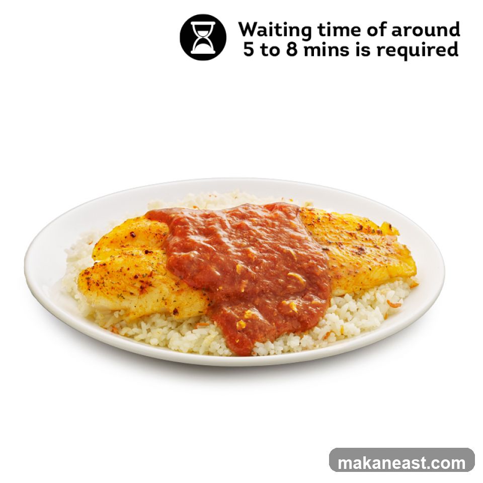 Fish with Rice and Sauce