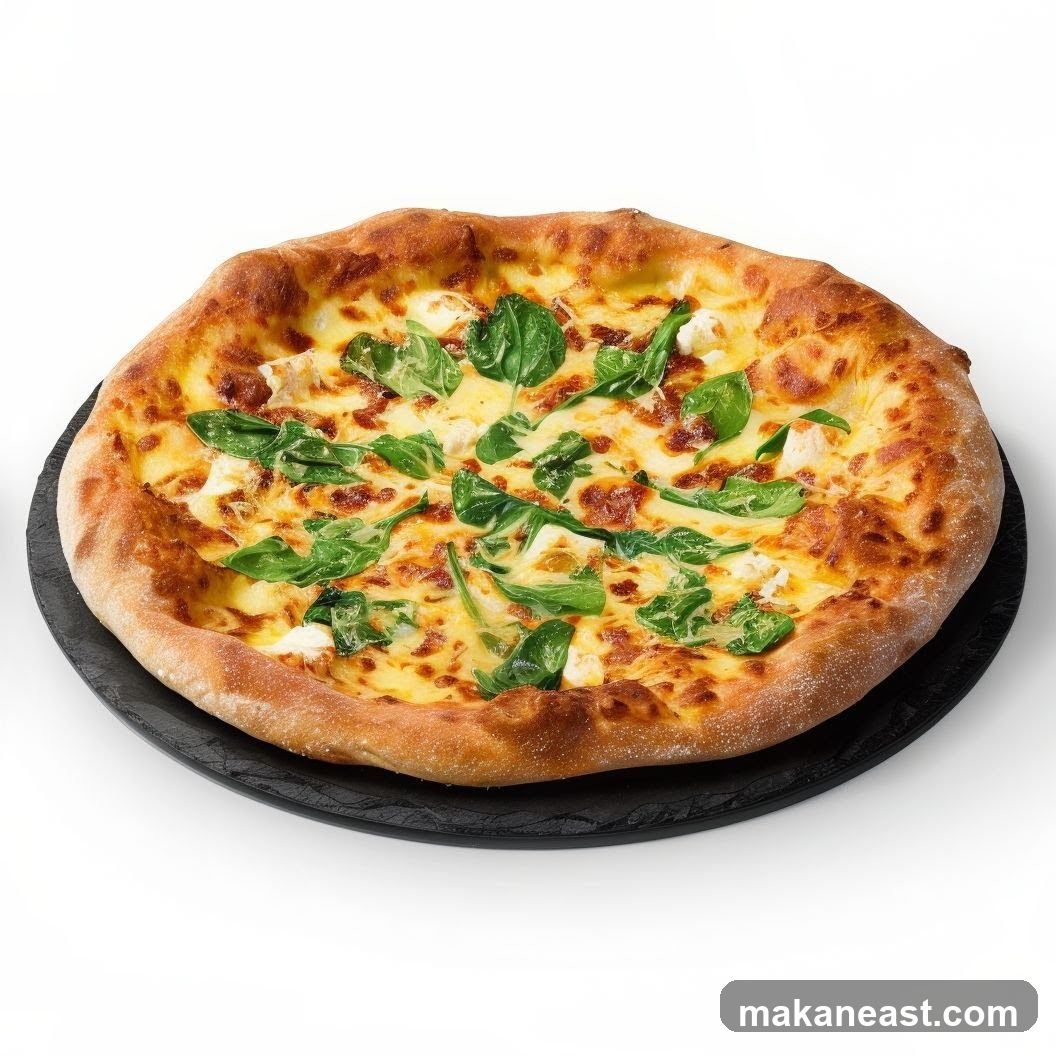 Spinach and Cheese Pizza