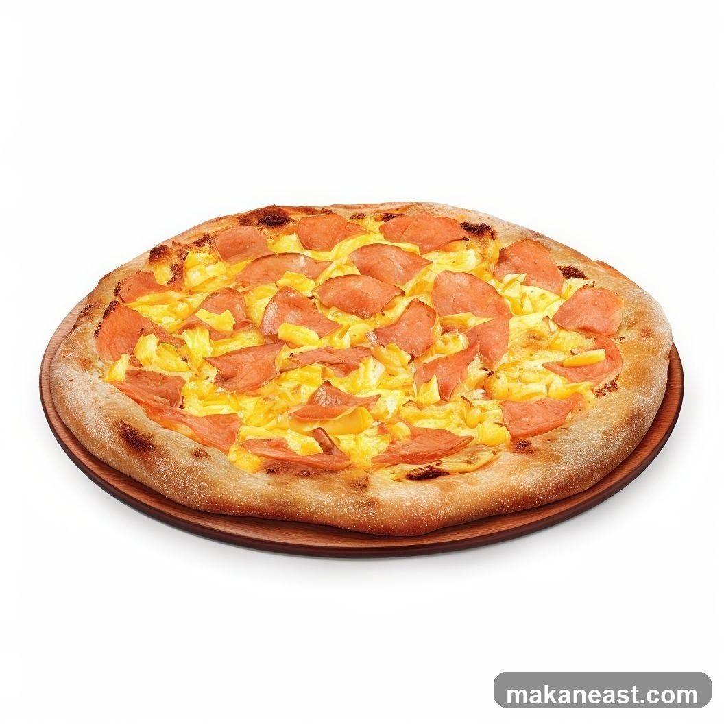 Pizza with Ham and Pineapple