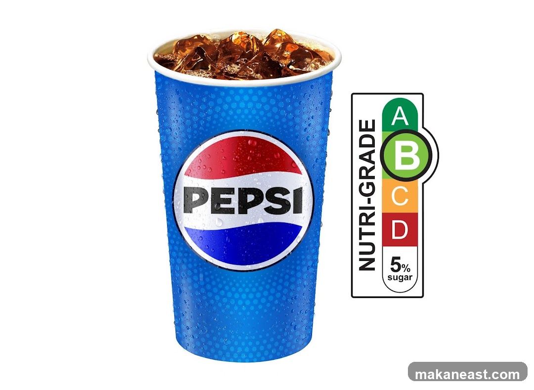 Pepsi cup with Nutri-Grade label
