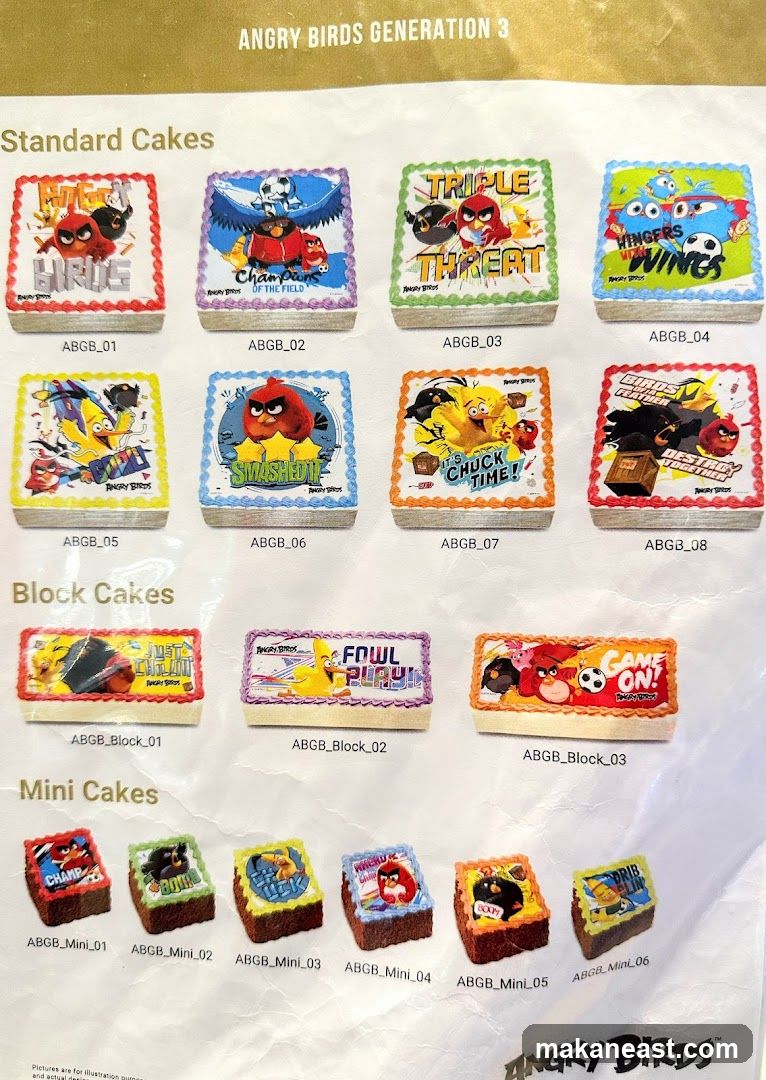 Angry Birds Generation 3 Cakes