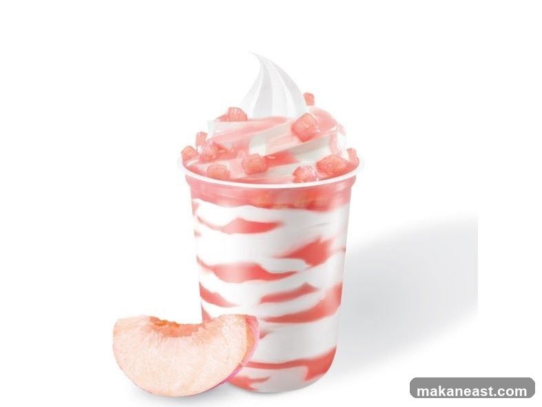 Peach Swirl Ice Cream