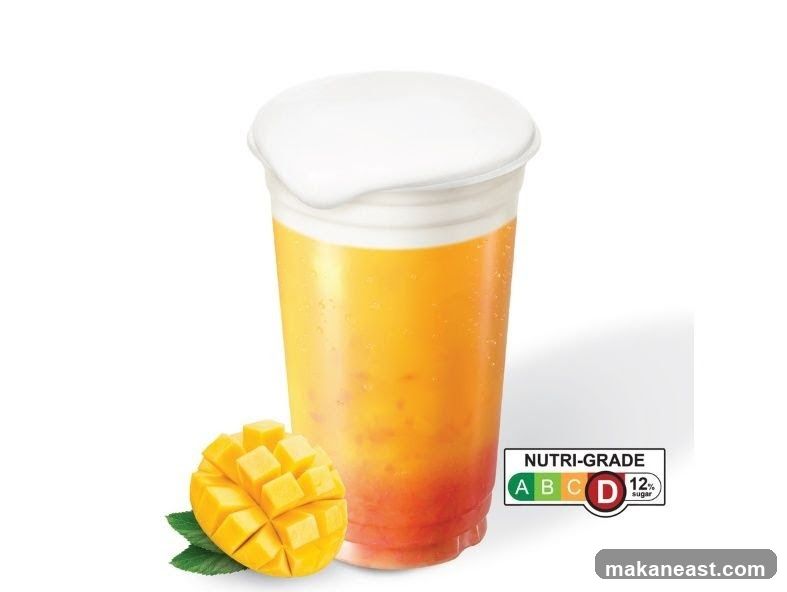 Mango Drink with Cream Cheese Foam