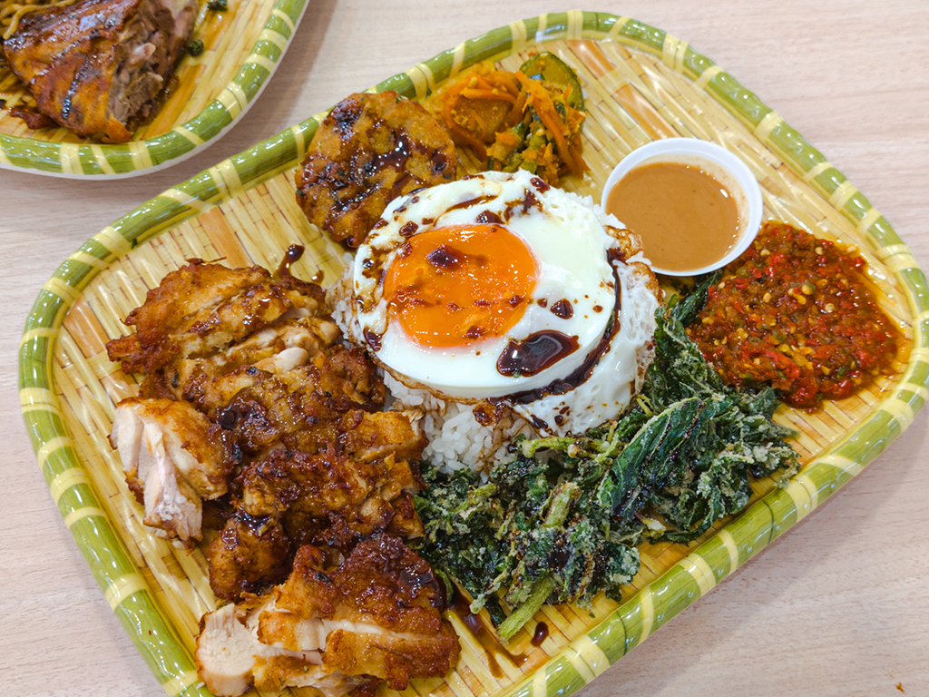 Gepuk Guys signature ayam berempah gepuk at Jofa Coffeeshop Bedok North