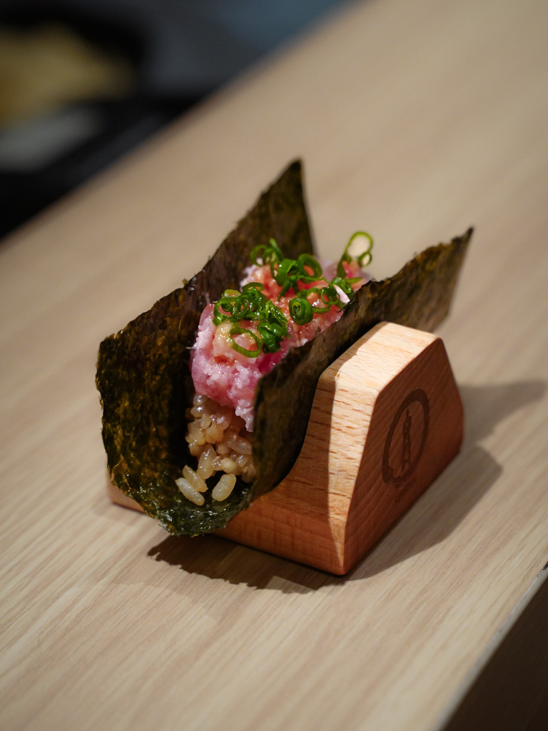 Negitoro handroll at Sushidan Parkway Parade East Singapore